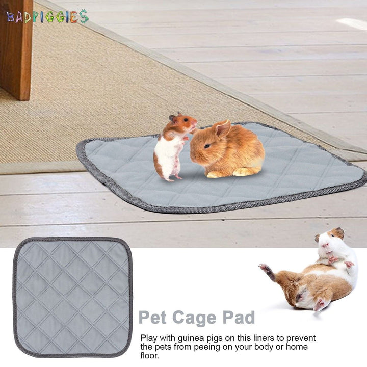 Washable Pee Pads for Guinea Pig, 2PCS Non-Slip Hamster Cage Liners Reusable Pet Mat Sleep Cushion