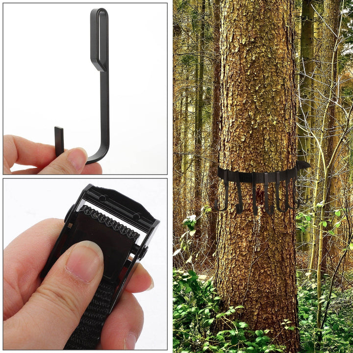 CIMAXIC 1 Set of Tree Stand Gear Hangers Hooks Black for Mountaineering