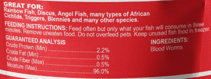 Omega™One Frozen Blood Worms Fish Food, 4 Oz