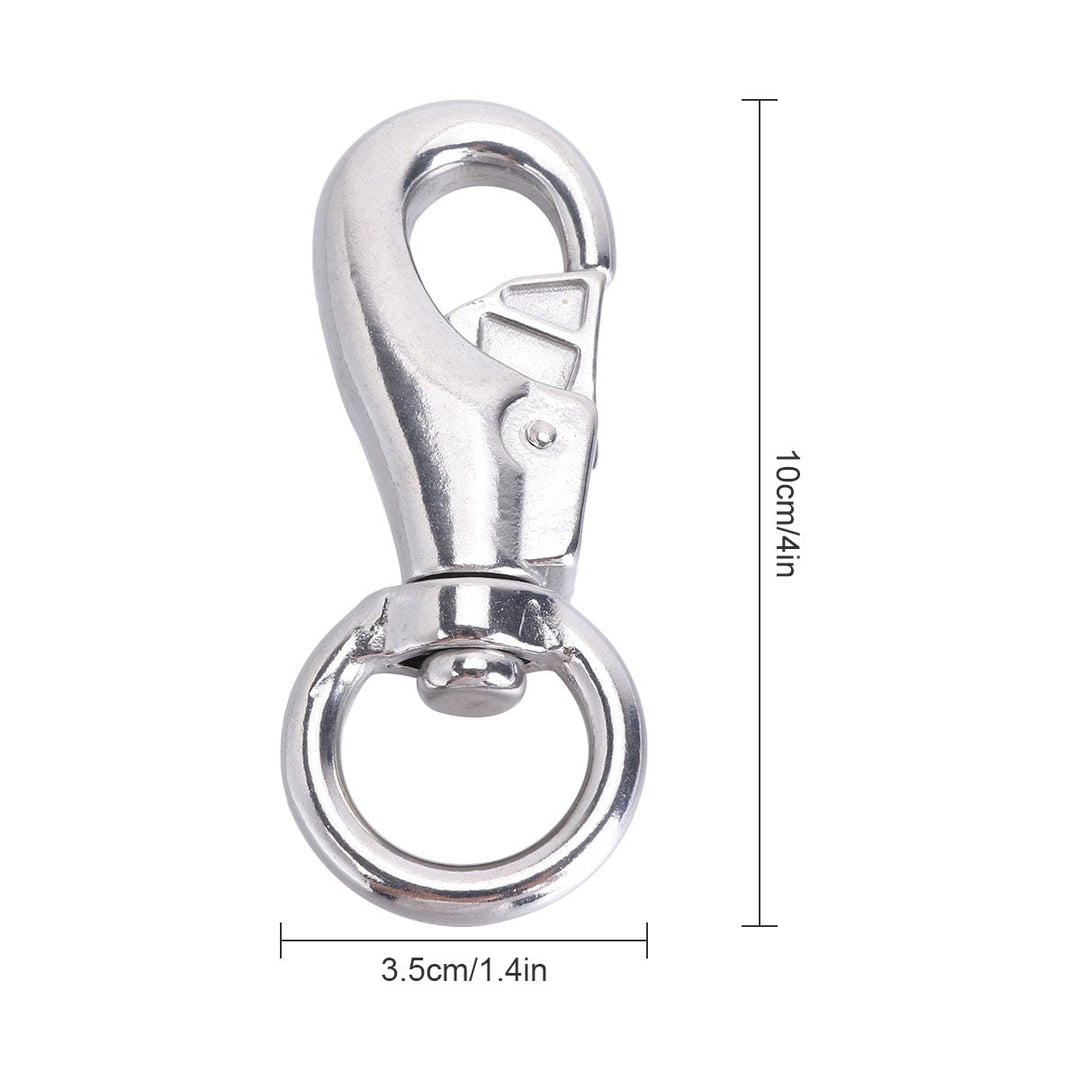 SWETRACE 1Set Metal Hanging Chair Swivel Hook for Wire Rope Applications Silver 3.9x1.4x0.6 Inch