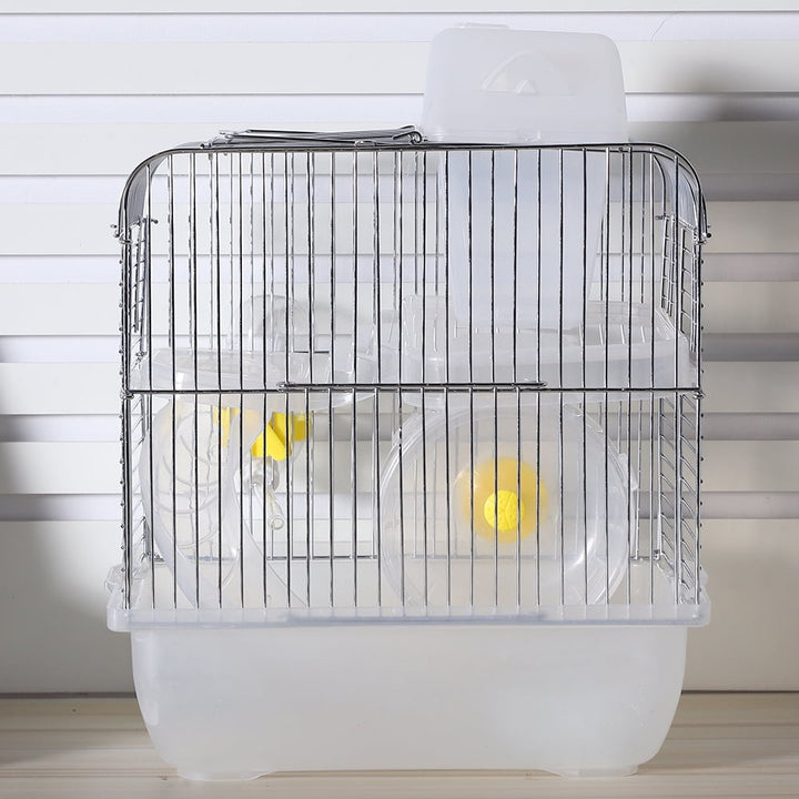 Stainless Steel Pet Cage Transparent Hamster Double Layer House Pet Supplies Gueiykk