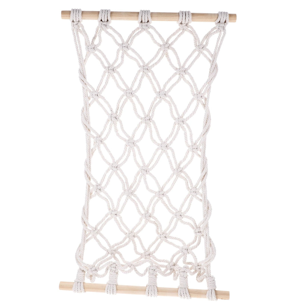Minkissy 1Set Fruit Hammock with Cotton Rope and Wood Material for Organizing Fruits and Vegetables in Kitchen