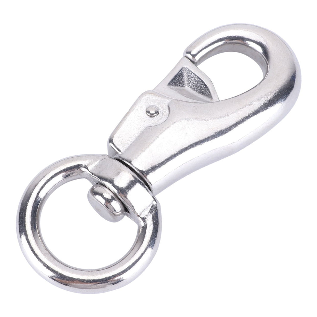 SWETRACE 1Set Metal Hanging Chair Swivel Hook for Wire Rope Applications Silver 3.9x1.4x0.6 Inch