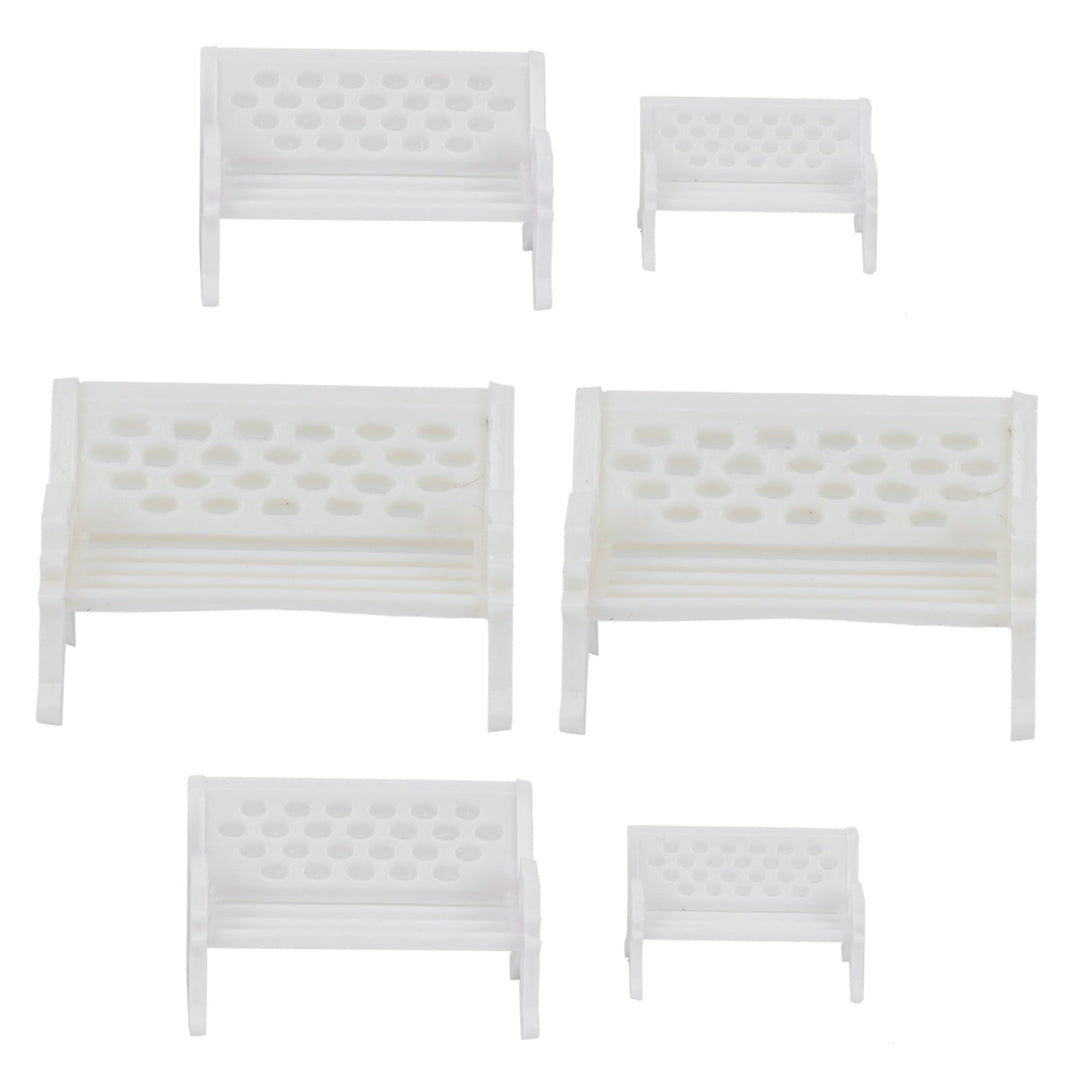 WESIEVYA 6Pcs Mini Garden Bench for Holidays and Birthdays 2.5in