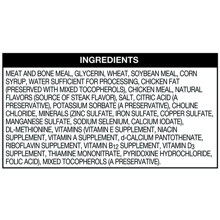 Ol' Roy Semi Moist Steak Flavor Dog Food, 4.5 lb, 12 Pouches