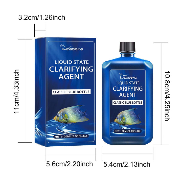 Aquarium Fish Tank Water Purifier | Clear Water Quality Enhancer | Rapid Pollutant Remover | Balances pH | Safe for Fish & Plants | Easy Use | 100ml Bottle | Fish Products