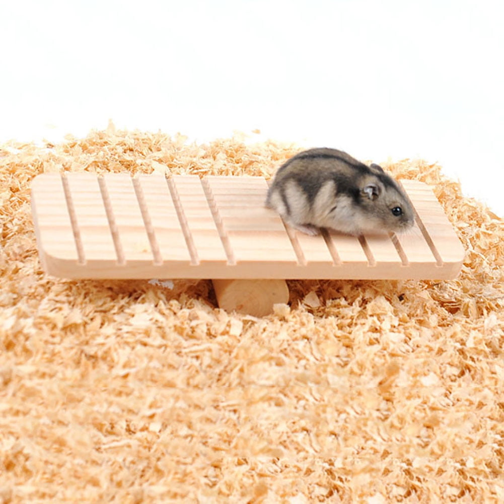 StarBay Scratching Board Pet Hamster Wooden Slip Seesaw Teeterboard Squirrel Toy Cage DIY Ornament
