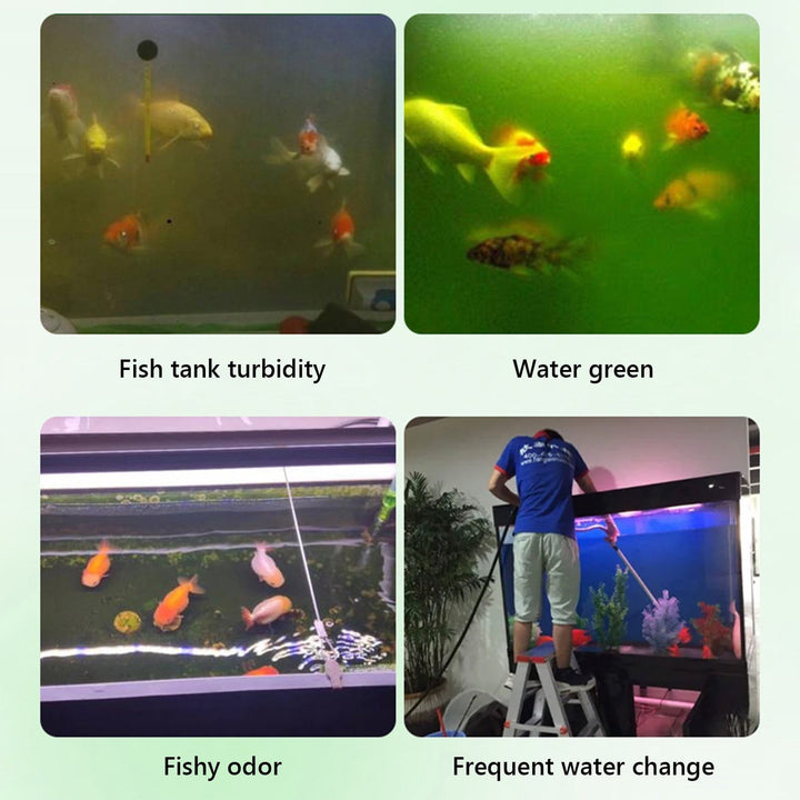 Polymer Water Purification Tablets for Fish Tanks - Fast Acting Water Clarifier, Removes Impurities & Odors, Safe for All Fish, Long-Lasting Clean, Easy to Use for Freshwater & Saltwater Aquariums