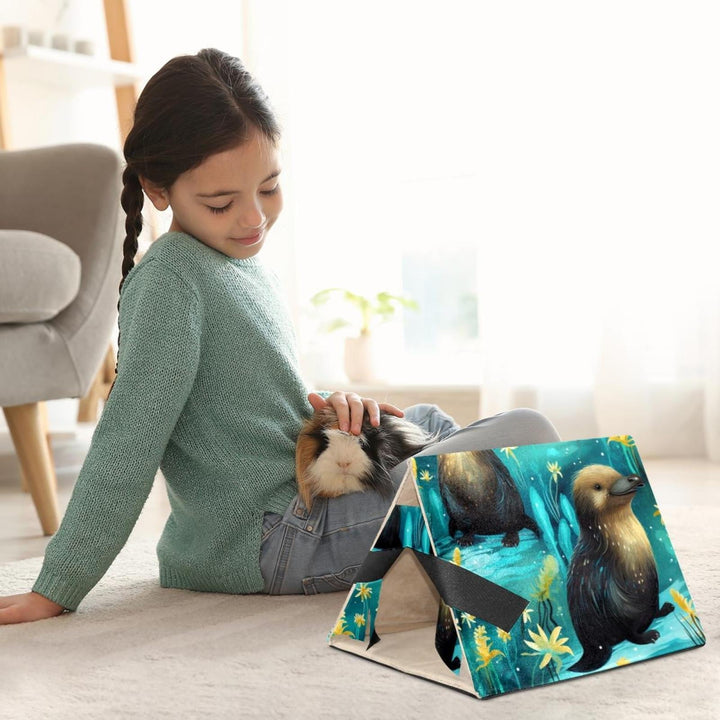 Platypus Luxurious Dutch Flannelette Hamster House with PP Board Support - Washable, Durable - 21.5x30.5x26 cm / 8.5x12x10.2 in dimensions