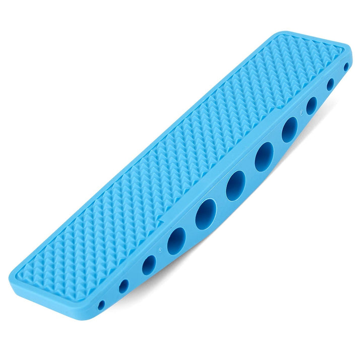 Jeffers Rubber Grooming Brush for Horses, Dogs & Cats, Removes Hair & Dirt, Easy Clean Tool - Light Blue