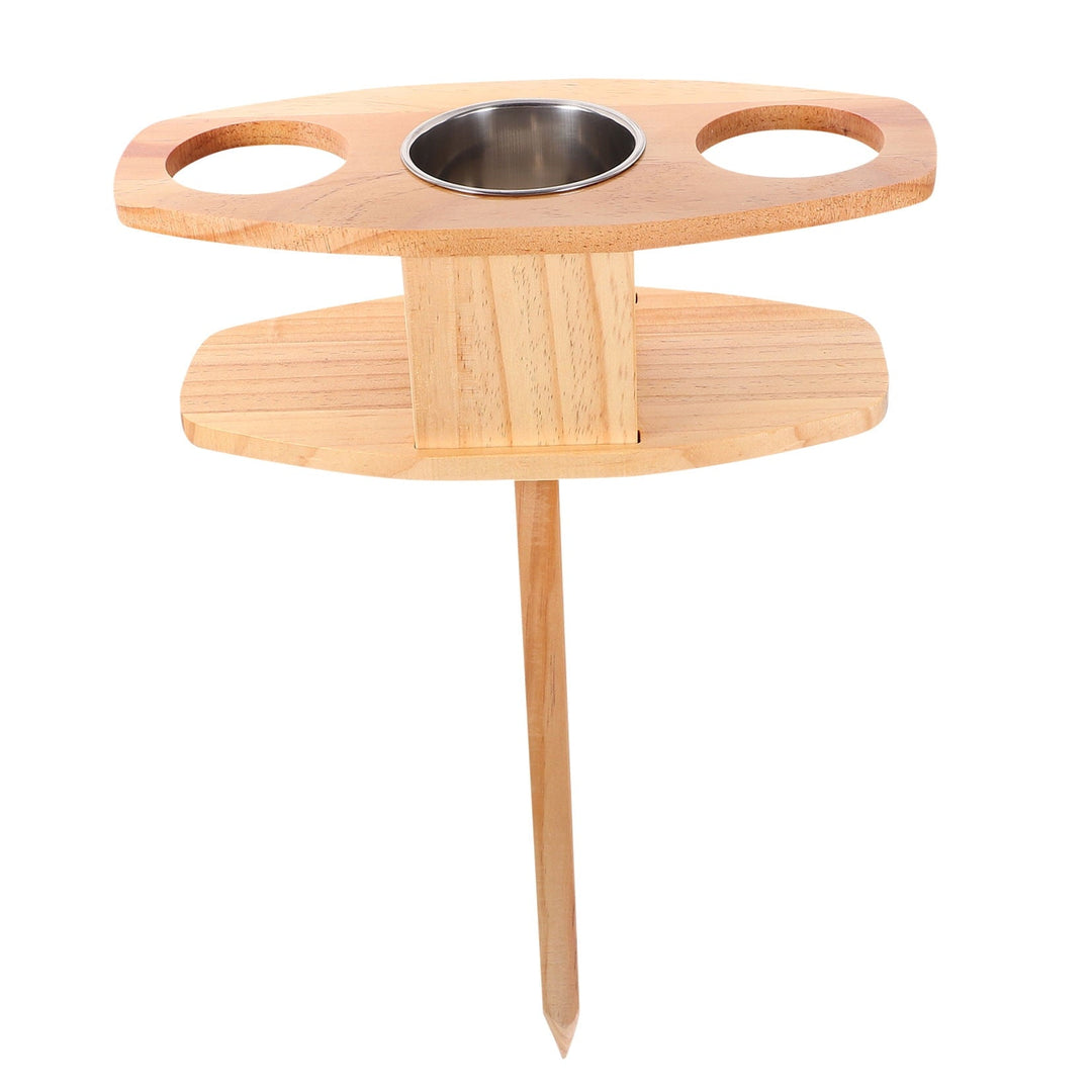 ORDDIART 1Set Khaki Foldable Beach Table for Sand and Grassland Use by Wine Lovers