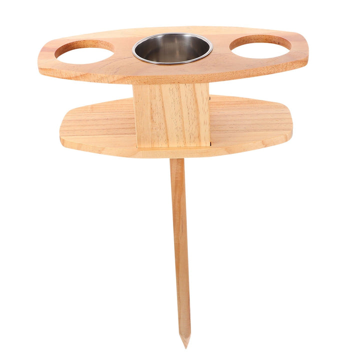 ORDDIART 1Set Khaki Foldable Beach Table for Sand and Grassland Use by Wine Lovers