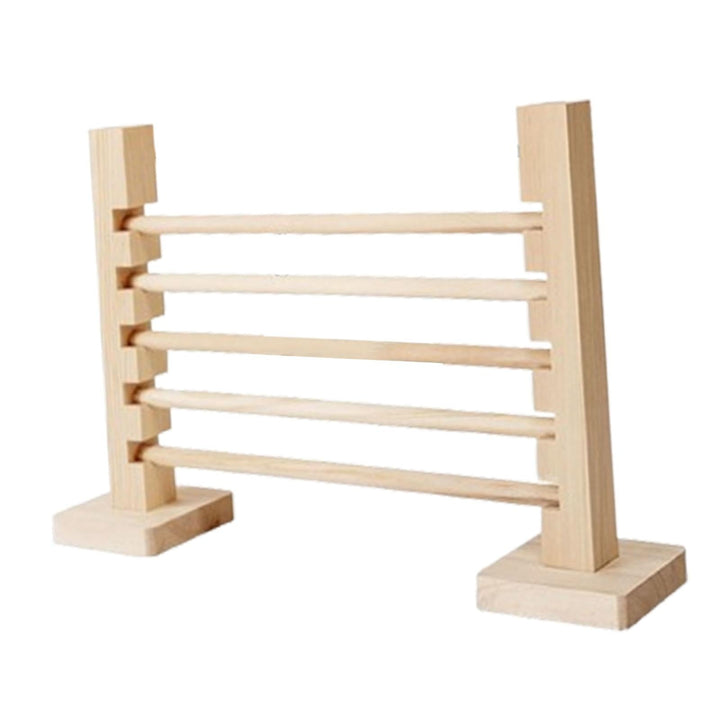 FITYLE Rabbit Jump Bar Wooden Toy Indoor Outdoor, Interactive, Jump Hurdle Bar, Adjustable Height for Pet Rabbit Bunny Jump Training