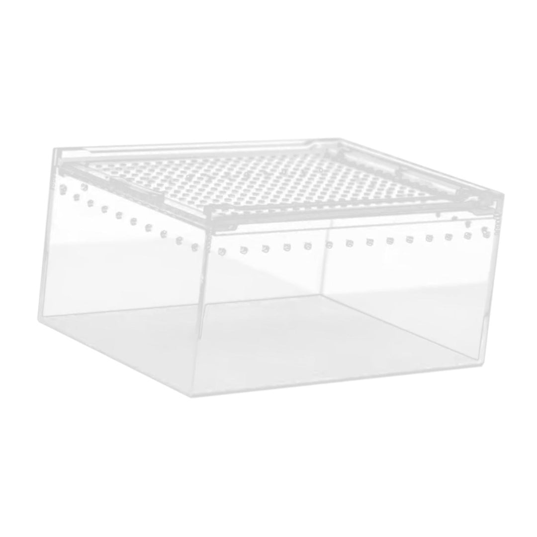 TOOYFUL Reptile Breeding Box Acrylic Animal Habitat Cage for Turtle Geckos Container 20cmx15cmx10cm