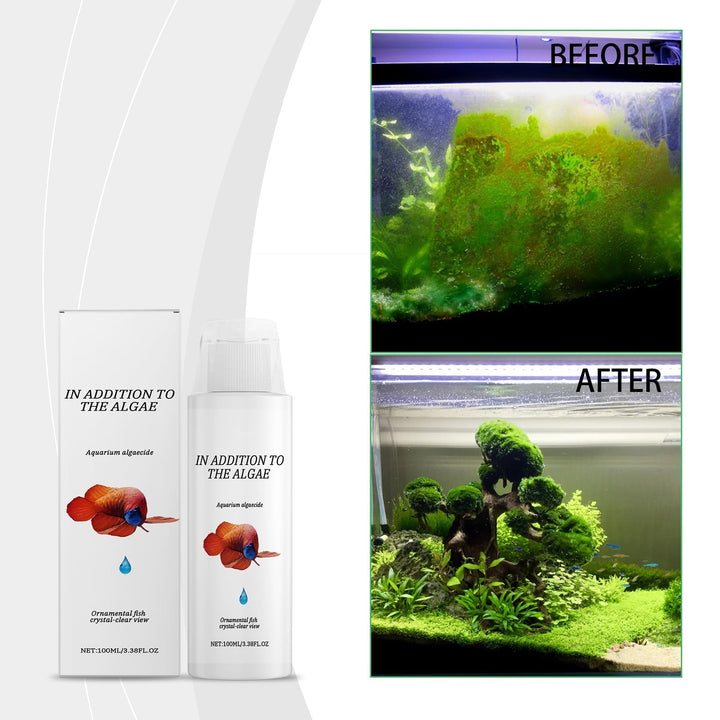 100ml Aquarium Algaecide & Water Cleaner for Fish Tanks | Reduces Sludge, Controls Algae Growth, Purifies Water – Safe for Freshwater & Saltwater