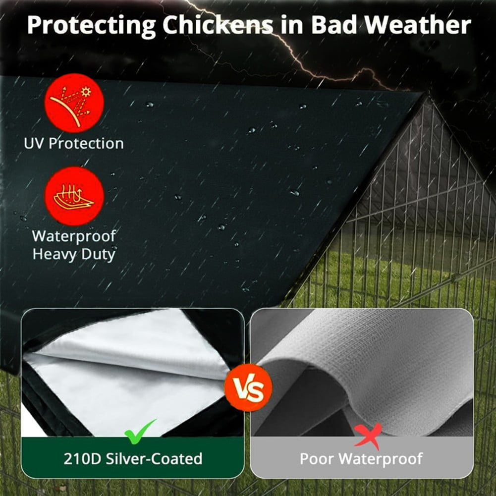 For Large Chicken Coop Cover 57x43in Waterproof Oxford Shade Cloth Protection
