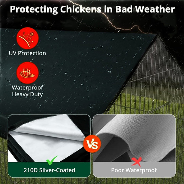 For Large Chicken Coop Cover 57x43in Waterproof Oxford Shade Cloth Protection