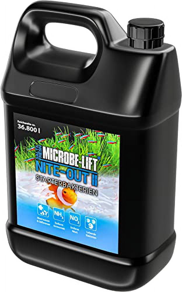 NITEH64 Nite-Out II Aquarium and Fish Tank Cleaner for Rapid Ammonia and Nitrite Reduction, Freshwater and Saltwater, 64 Ounces