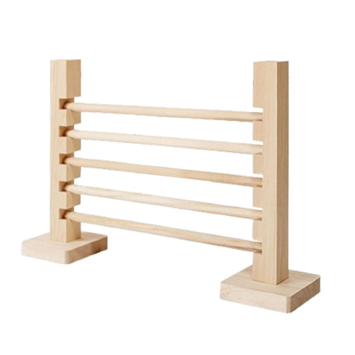 FITYLE Rabbit Jump Bar Wooden Toy Indoor Outdoor, Interactive, Jump Hurdle Bar, Adjustable Height for Pet Rabbit Bunny Jump Training