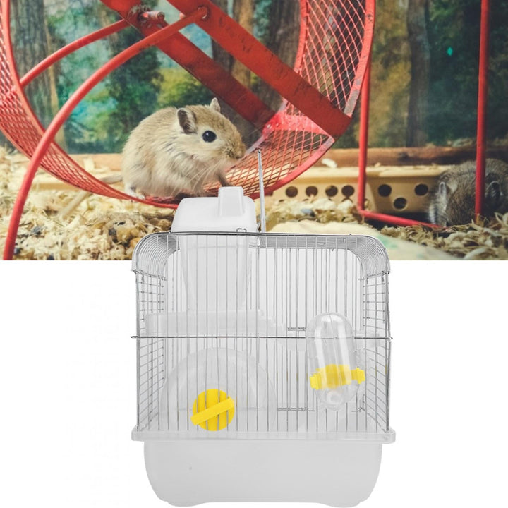 Stainless Steel Pet Cage Transparent Hamster Double Layer House Pet Supplies Gueiykk