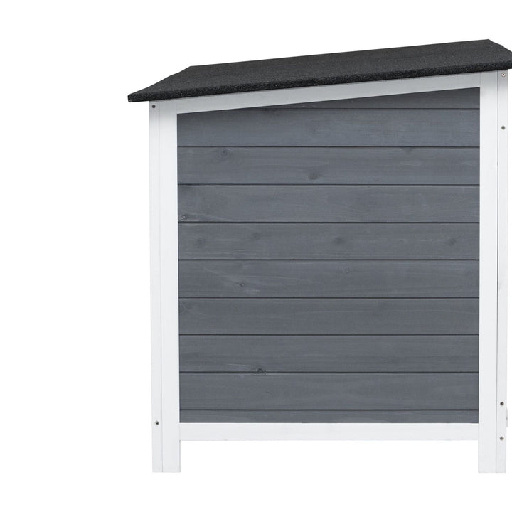 Outdoor Chicken Coop with Run Cage for 3-4 Chickens, Wooden Hen House with Nesting Box & Pull-Out Tray, Weatherproof & Predator-Resistant Poultry Hutch for Rabbits Ducks Backyard Pets
