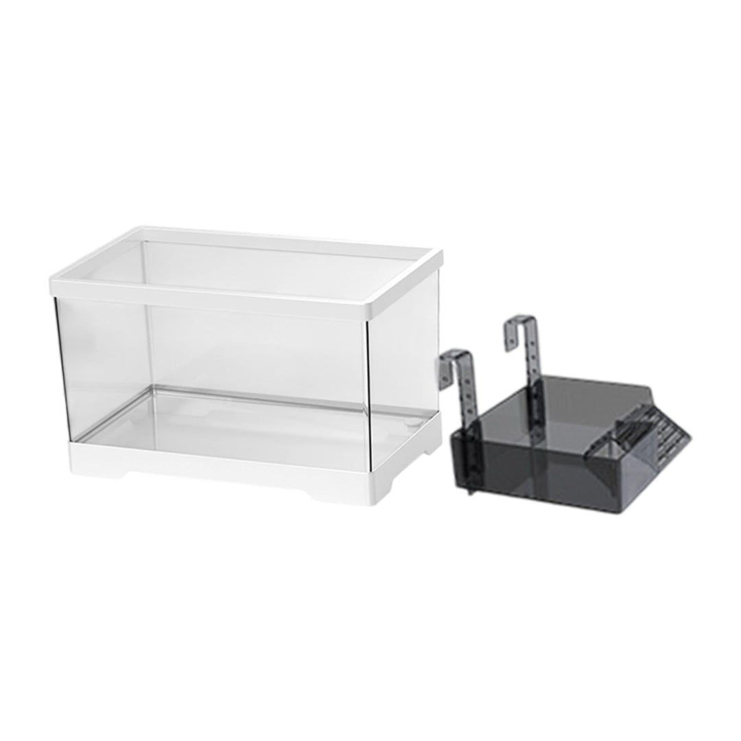 Bvdfgk Turtle Tank Aquarium Tortoise Enclosure Starter Kit Hideout Reptile Tank with Basking Aquatic Terrarium for Breeding M with