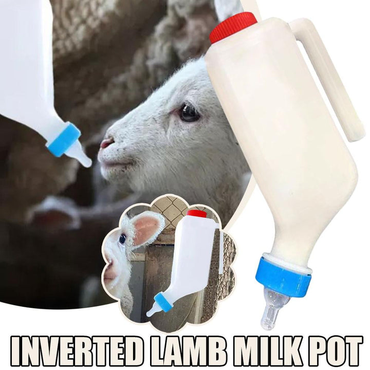 Animal Milk Bottle, Goat Bottles for Feeding Baby Goats, 500ml & 800ml Lamb Feeding Bottle, Plastic Milk Feeder Bottle with Handle Soft Nipple, for Lambs, Pig, Cat & Calves C1O3