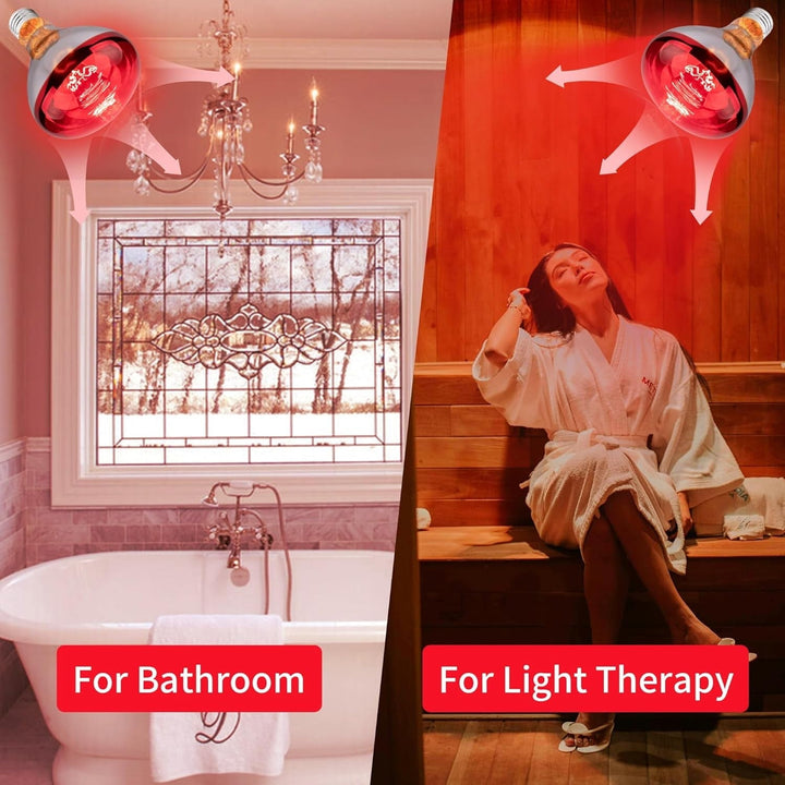 250 Watt Heat Lamp Bulbs for Chicks, R40 Brooder Heat Lamp for Chickens, Infrared Reflector Heat Bulbs for Brooder Heater, Incandescent Spotlight for Pet, Bathroom, Food (2 Pack)