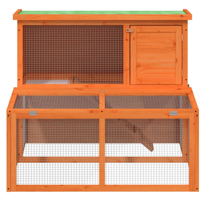 vidaXL Rabbit Hutch Brown 40.2"x35.4"x33.3" Solid Wood Pine