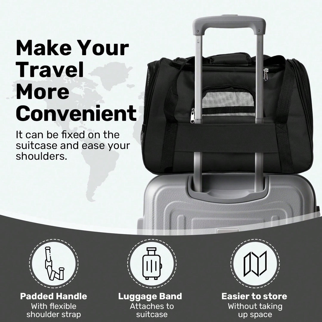 Cat Carriers Dog Carrier Pet Carrier For Small / Medium Cats Dogs Puppies (Up To 20lbs), TSA Airline Approved Small Dog Carrier Soft Sided, Collapsible Waterproof Travel Puppy Carrier