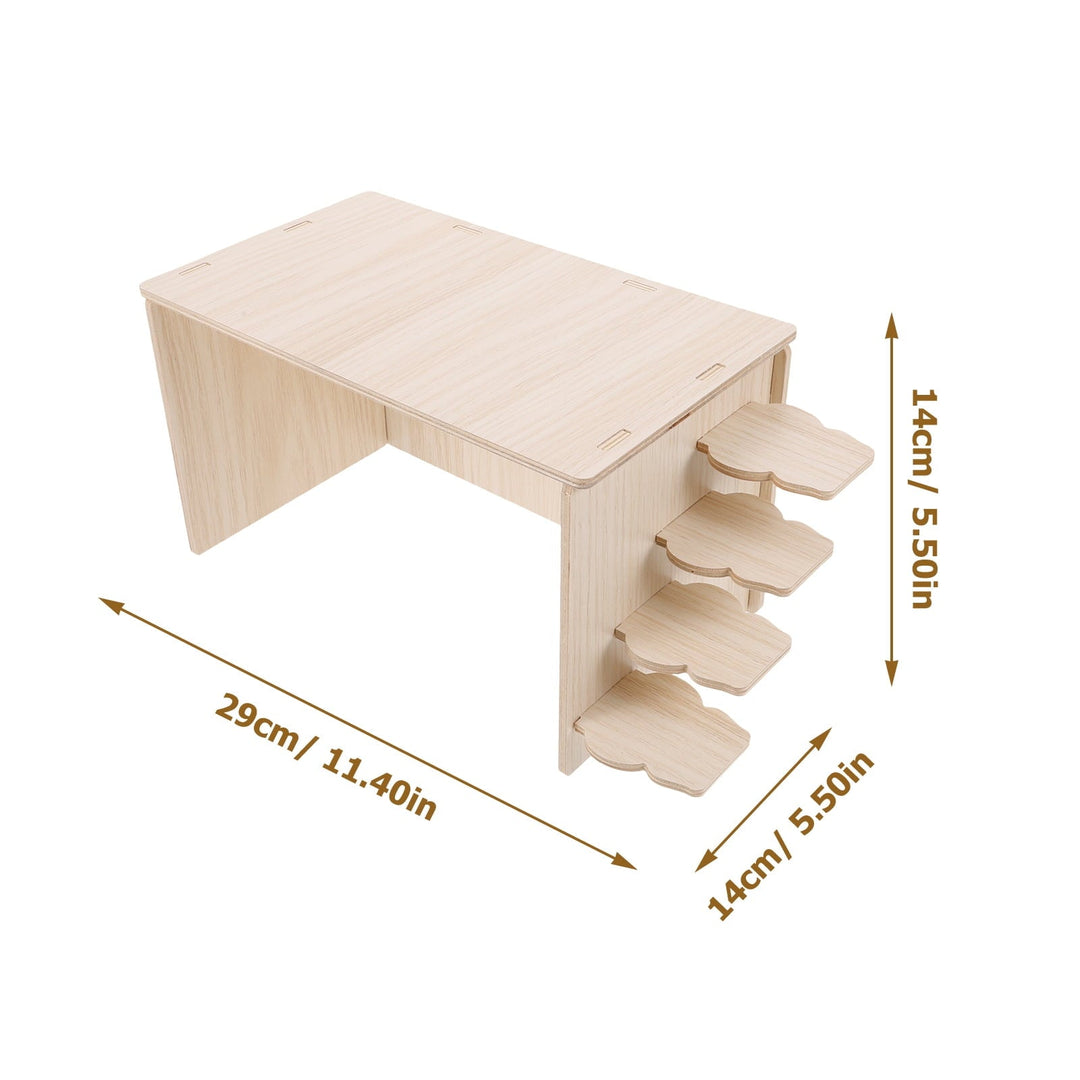 Hamster Hideout House Small Bunny Hideaway Animal Rabbit Cage Wooden Rat Delicate
