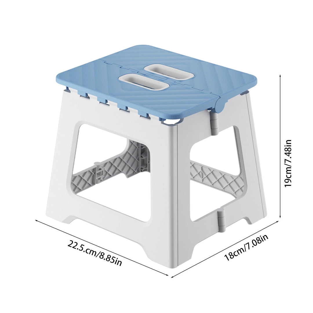 Xiying Foldable Stool | Portable Plastic Folding Chair | Compact & Lightweight For Outdoor Camping, Home Use | Easy Assembly & Storage | 22.5X19X18Cm | 1Pc