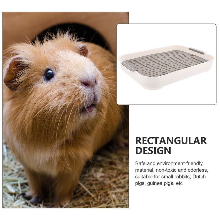 Meijiashe Bunny Litter Box Rabbit Litter Box Rectangular Hamster Toilet Bunny Litter Box Rabbit Training Potty
