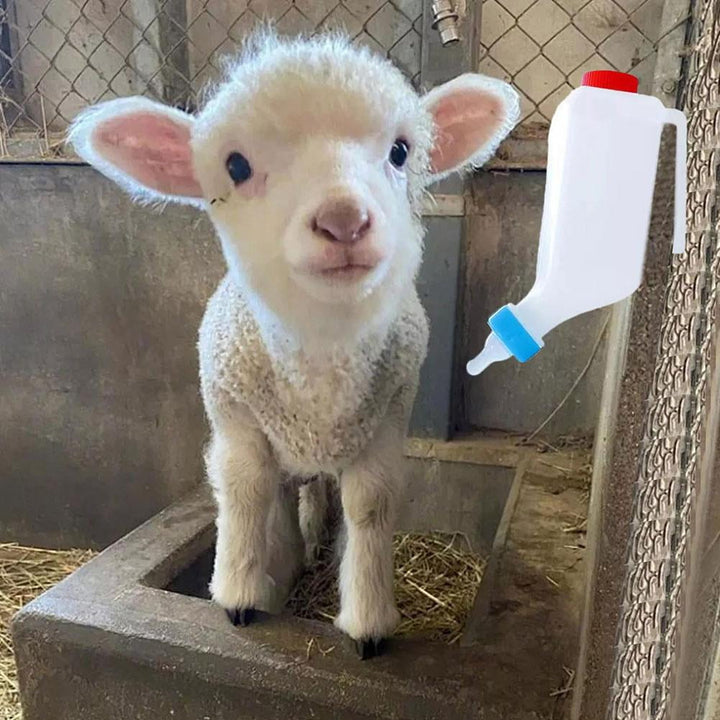 Animal Milk Bottle, Goat Bottles for Feeding Baby Goats, 500ml & 800ml Lamb Feeding Bottle, Plastic Milk Feeder Bottle with Handle Soft Nipple, for Lambs, Pig, Cat & Calves C1O3