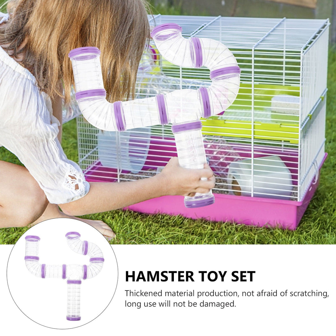 Raindrops DIY Hamster Tube Set for Small Animals - Purple