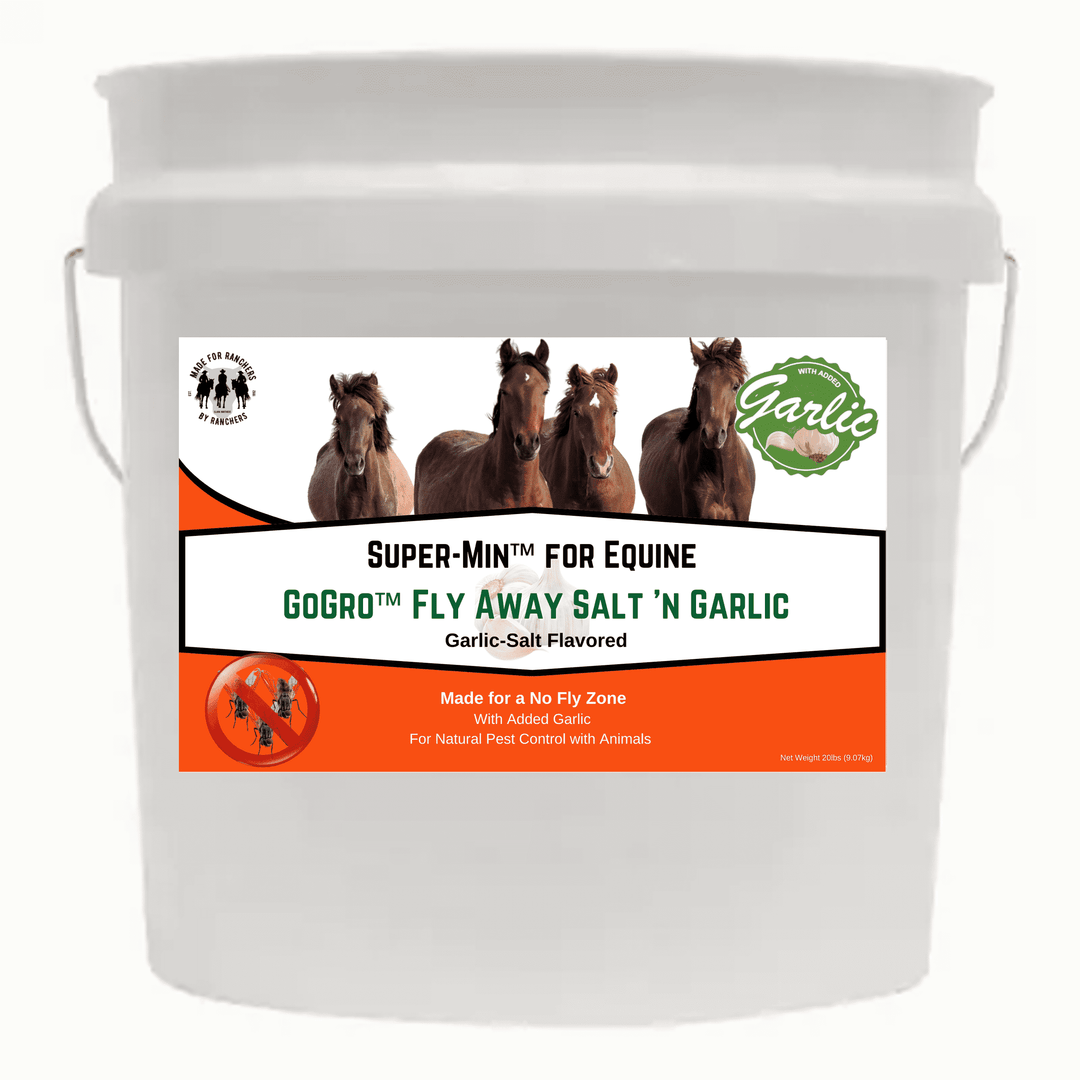 Super-Min™ EQUINE GoGro™ Fly Away Garlic (20lb Economy Pail)