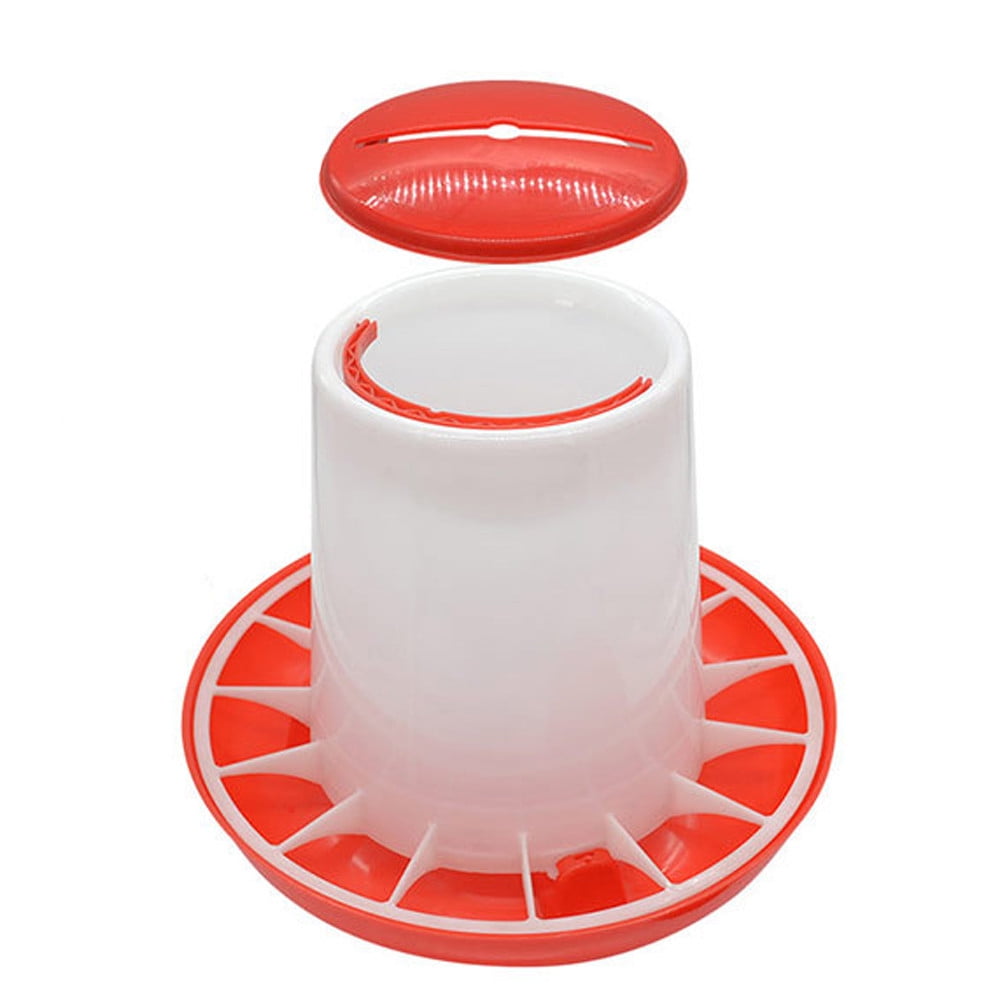 Chick Feeder and Waterer Kit, 2.2LBS Feeder and 0.4Gal Waterer with 3 Adjustable Heights for Baby Chicken Brooder