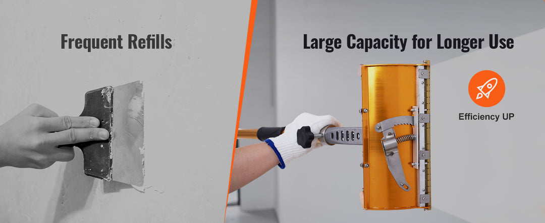 VEVOR Drywall Flat Box Handle 40''-64'' Anodized Aluminum 5-Section Length Adjustable Non-Slip Grip for Plasterboard, Wallboard