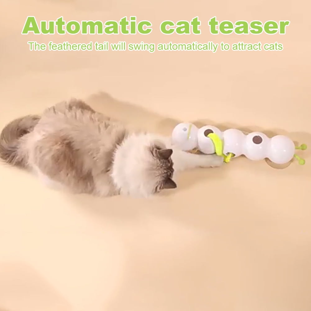 HUISZJ Interactive Cat Feather Toy,  Charging Smart Motion Cat Toy,  Suitable for Indoor Pet Stable Play