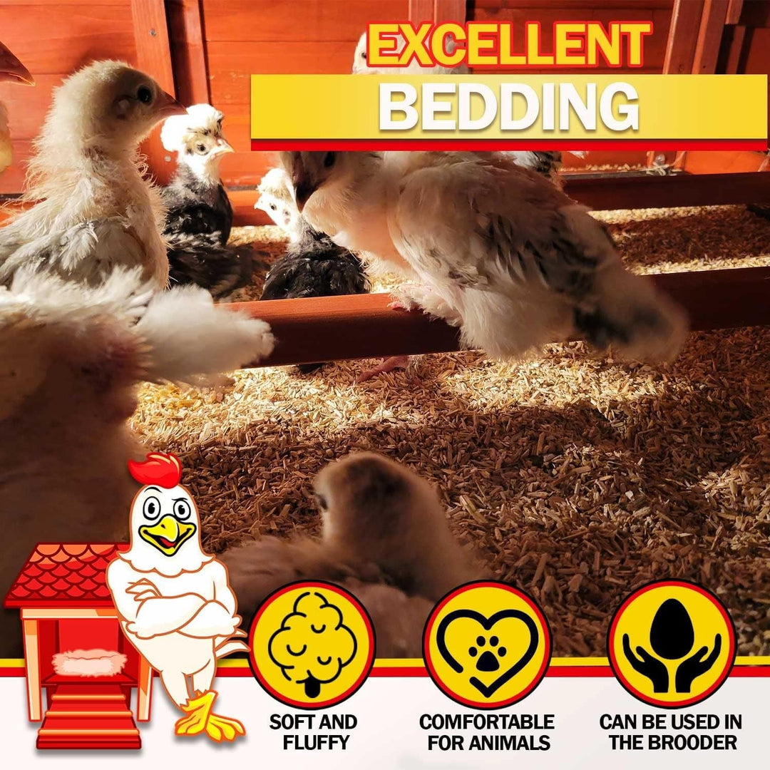 Hemp Bedding for Chicken Coop with Anti Odor DooKashi - Small Animal Litter for Guinea Pig, Hamster, Bunny Rabbit, Snake, Ferret, Tortoise, Rat - Wood Shavings Alternative for Poultry (1cuft)