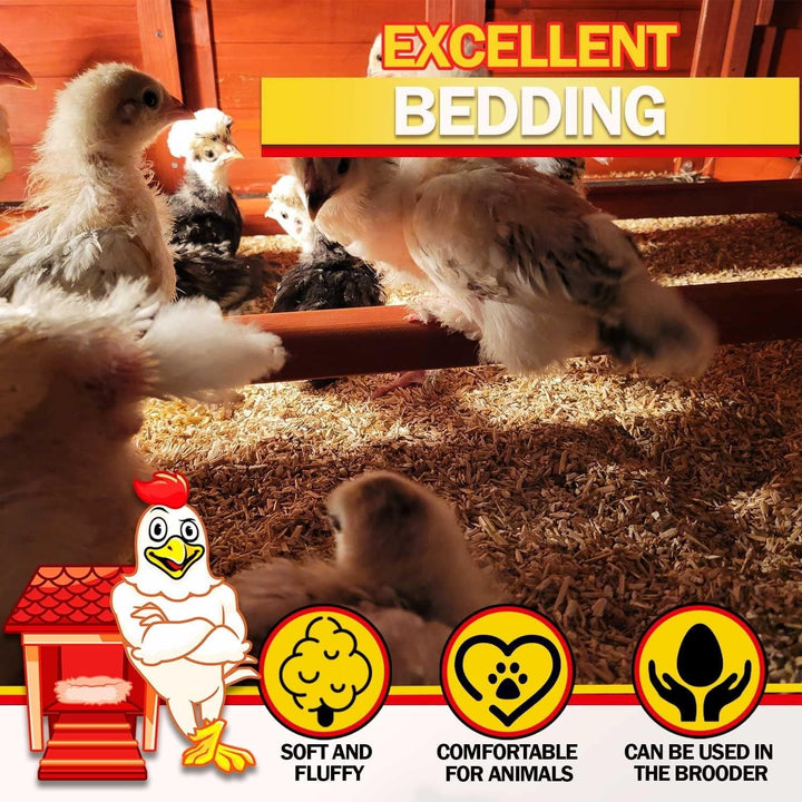 Hemp Bedding for Chicken Coop with Anti Odor DooKashi - Small Animal Litter for Guinea Pig, Hamster, Bunny Rabbit, Snake, Ferret, Tortoise, Rat - Wood Shavings Alternative for Poultry (1cuft)