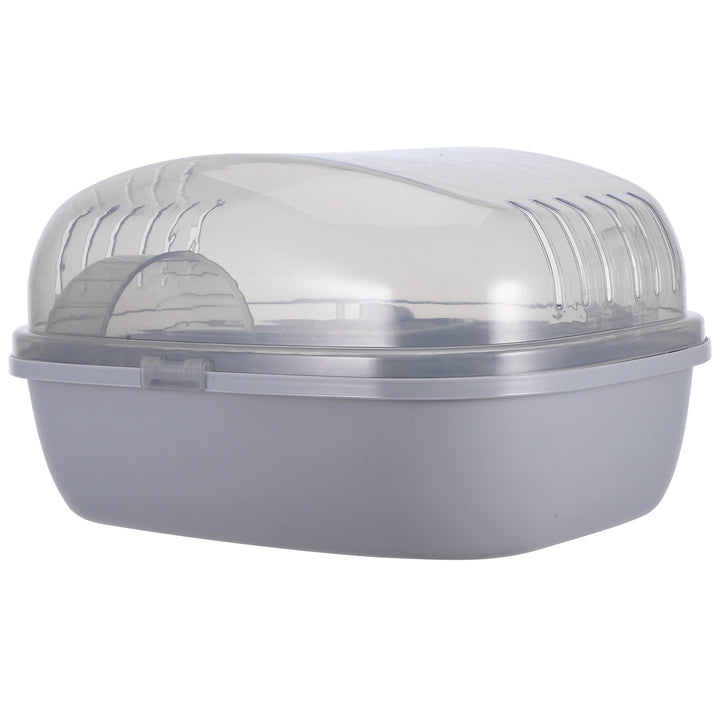 Masteelf Portable Hamster Carrier Cage in Grey Made of ABS for Indoor Home Use and Small Pets Storage