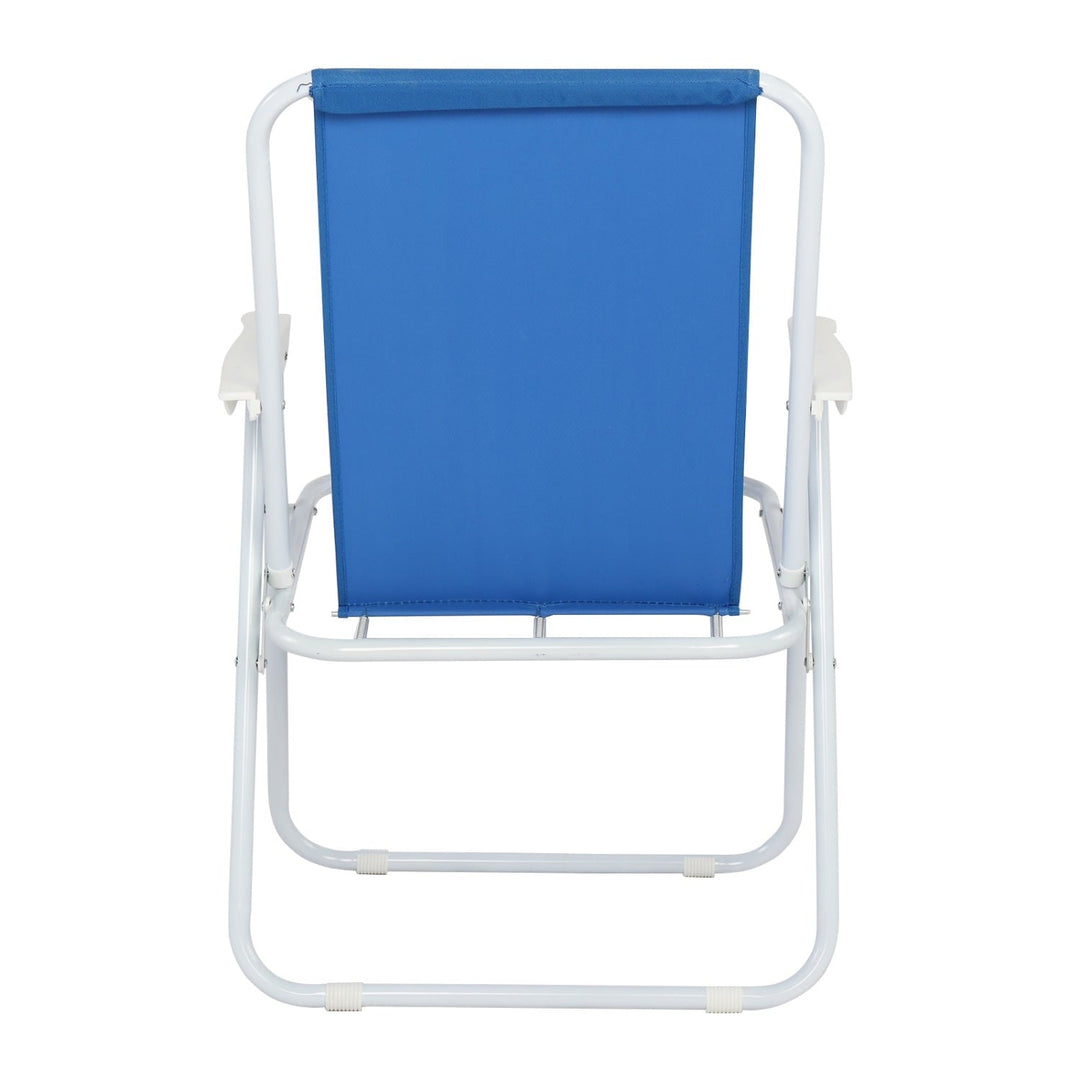 DECMAY Oxford Cloth Iron Outdoor Beach Chair Blue