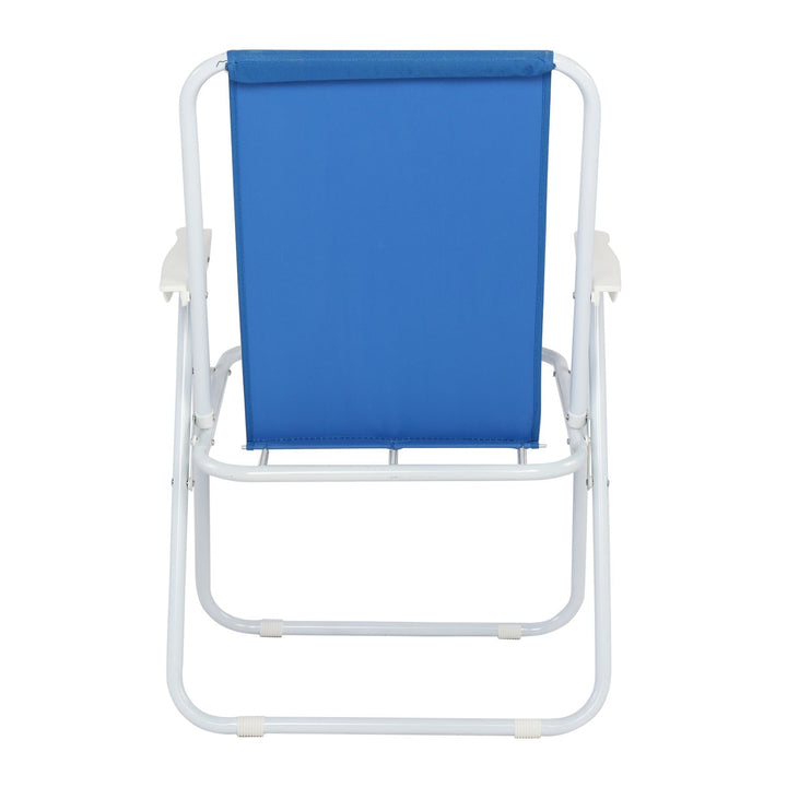 DECMAY Oxford Cloth Iron Outdoor Beach Chair Blue