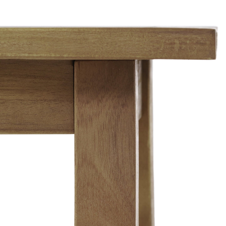 Christopher Knight Home Outdoor Accent Side Table, Acacia Wood End Table with Curved Legs, Natural
