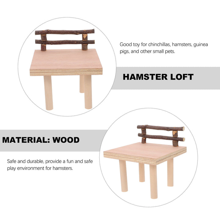 jojofuny Pet Playing Platform Wooden Toy Assorted Color 1Set 5.89X5.89X3.54Inch