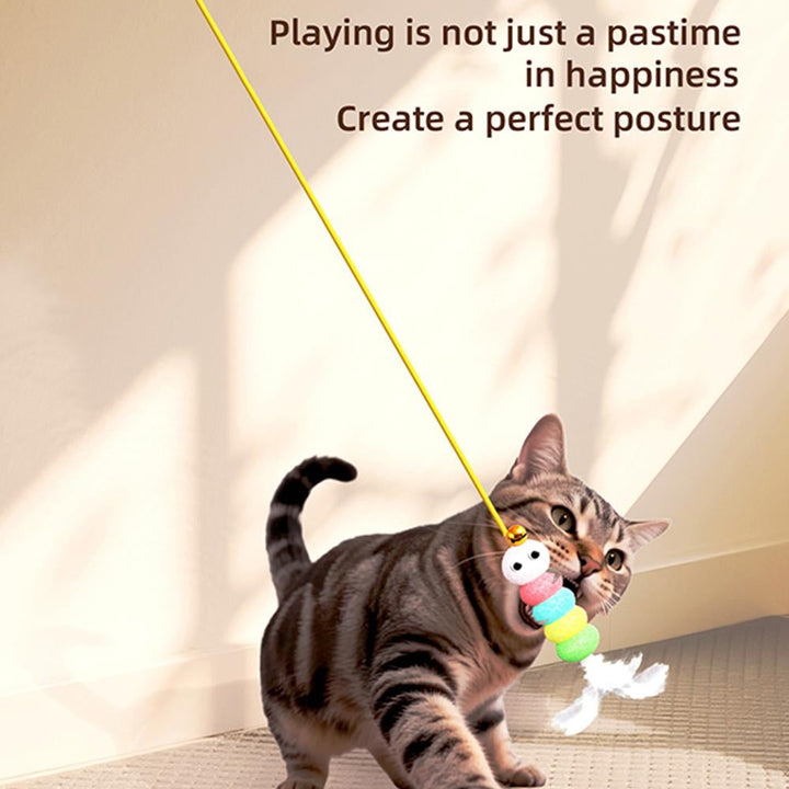 Pet Stress Relief Toys for Cats, Rechargeable Interactive Hanging Door Cat Toy, Automatic Electric Flying Bird Cat Toy for Hunting Exercising Eliminating Boredom