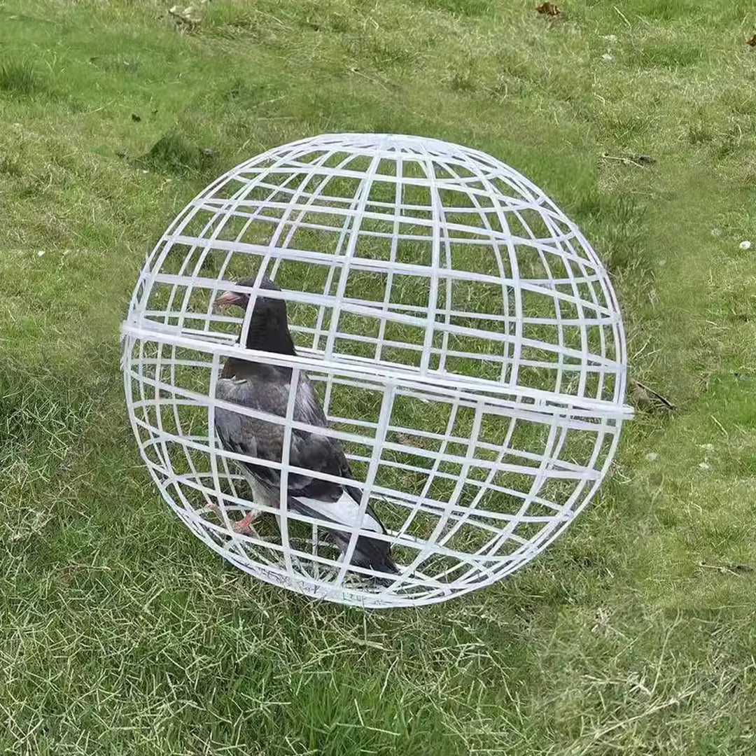 20CM Ball-Shaped Movable Chicken Coop, Outdoor Rollable Round Chicken Cage, Rabbits Ducks Safe Walking Cage, Chicks Ball Cage for Pet Outdoor Farm Use