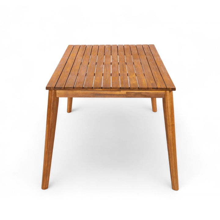 Christopher Knight Home 71" Outdoor Rectangular Dining Table, Solid Wood Patio Table with Natural Grain Finish