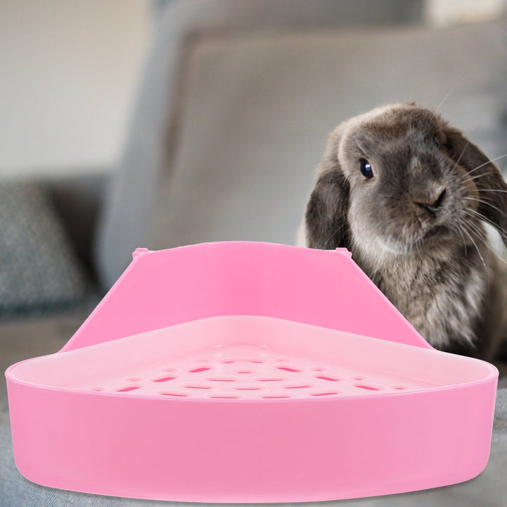 Gong Bunny Litter Box Pet Toilet Triangle Potty Trainer Corner Litter Bedding Box